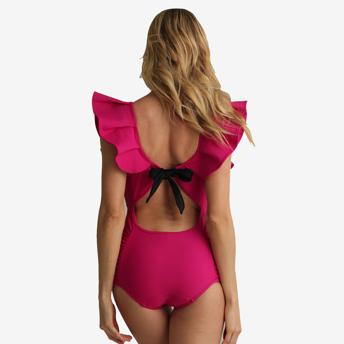 Front Open One Piece Swimsuit