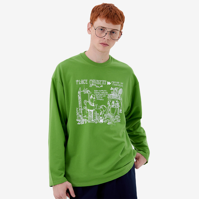HeyHenry Sketch Print Long Sleeve Sweater