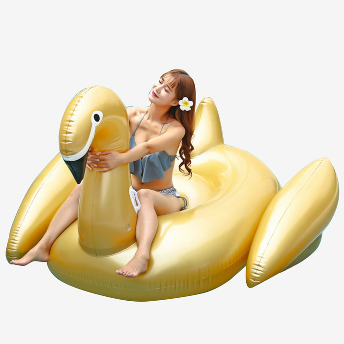Gold Swan Inflatable Floating Bed