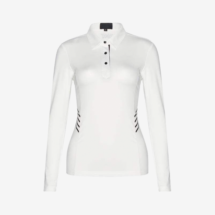 Ultra Dry Side Stripes Long Sleeve Polo Golf  Golf Shirt