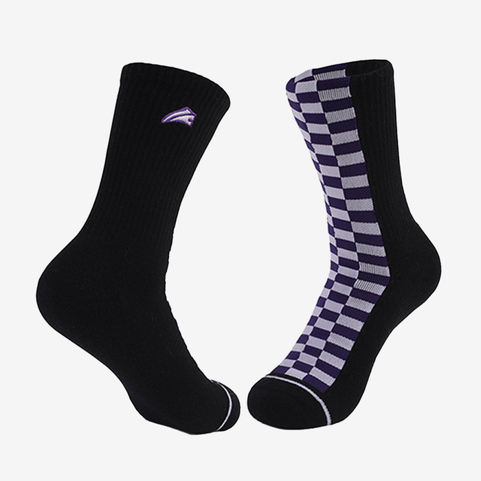 Trendy Checked Print Basketball Socks
