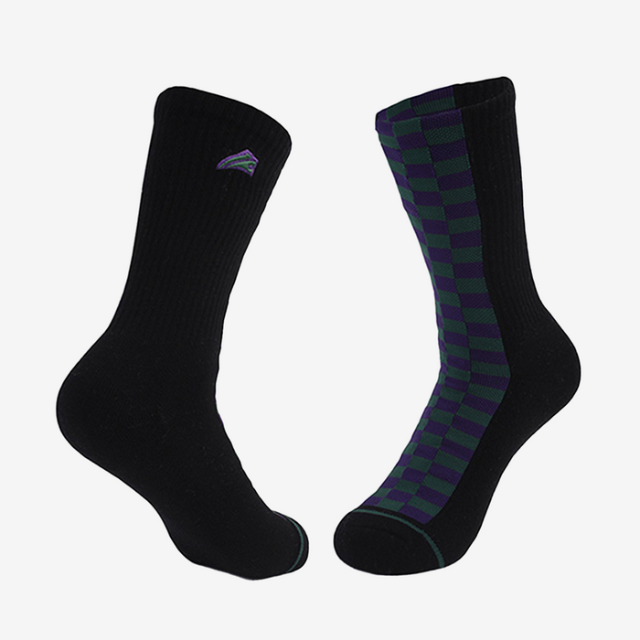 Trendy Checked Print Basketball Socks