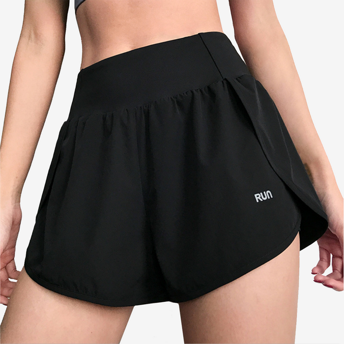 Laure Hidden Pocket Double Layer Sport Shorts