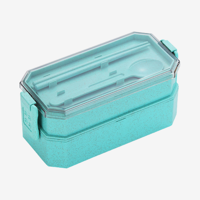 2 Layer Camping Lunch Cutlery Set