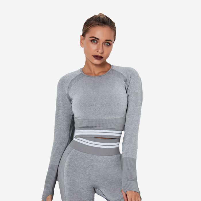 Ombre Long Sleeves Sports Top