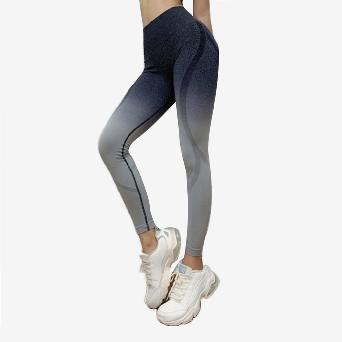 Gradient Colour Curvy Shape Sports Legging