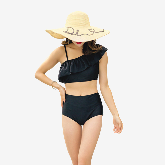 One Shoulder Two Piece Swimsuit