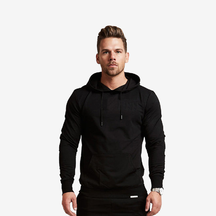 Regular Fit Hoodie with White Logo