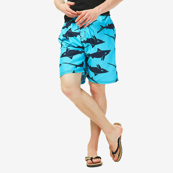 Malibu Sharks Print Swim Shorts