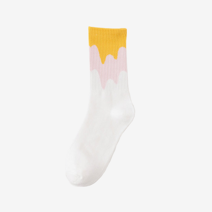 Tri-Colour High Socks