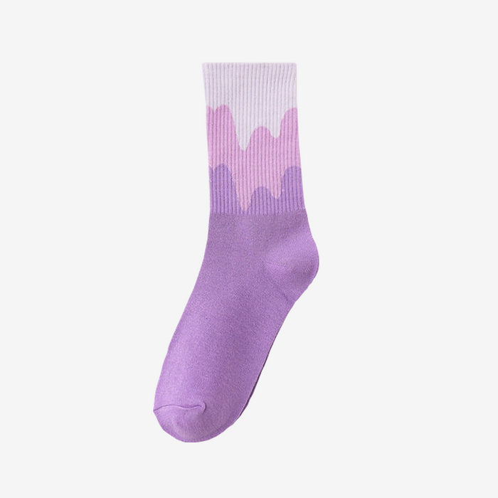 Tri-Colour High Socks