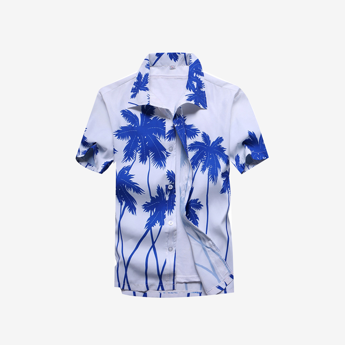 Palm Tree Print Short Sleeve Shirt