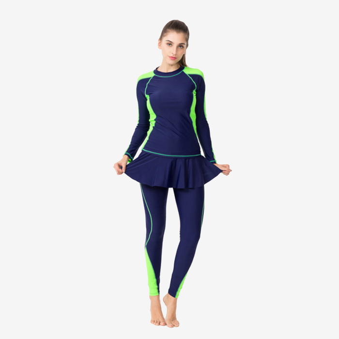 Plus Size Two Piece Long Sleeves Wet Suit