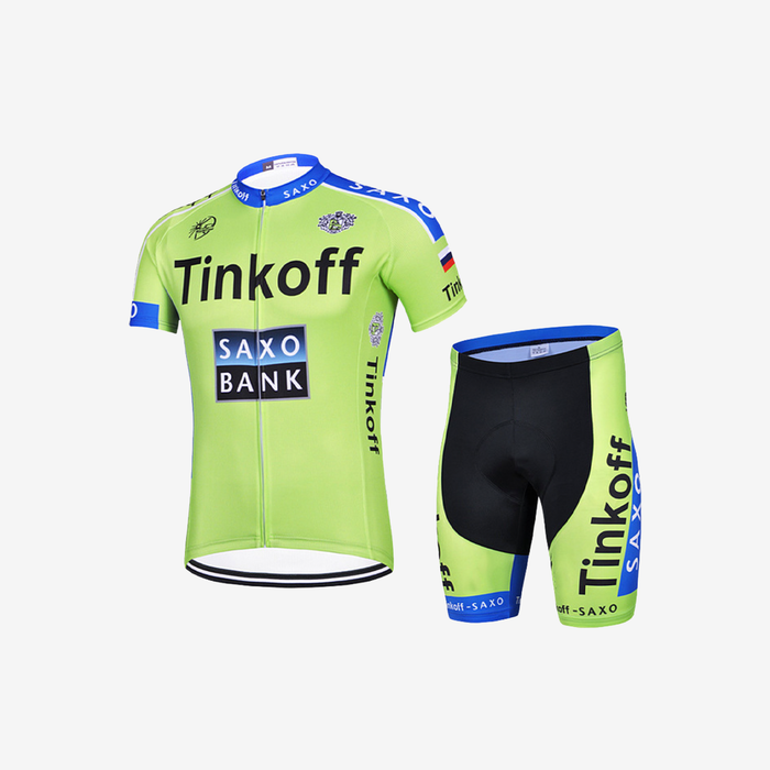 THINK OFF Printed UV Protection Men's Cycling Clothing Set -PaleGreen
