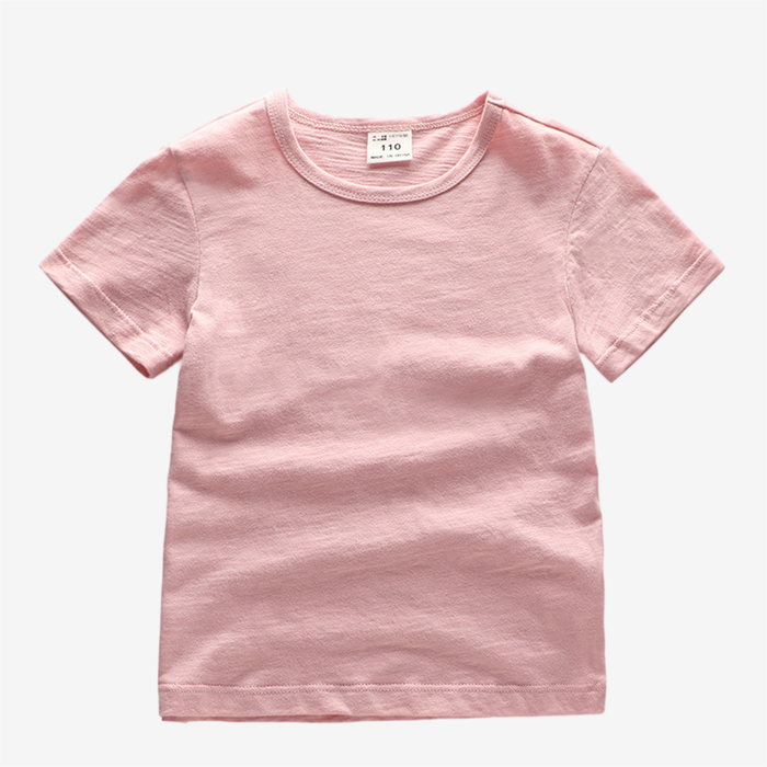 Basic Melange Children Short Sleeve Shirt