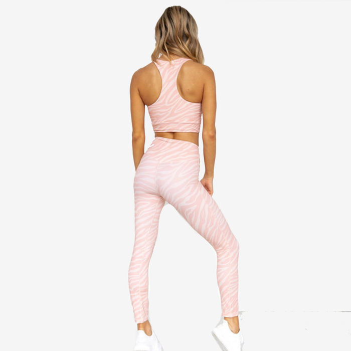 Dusty Pink Zebra Sportswear Set
