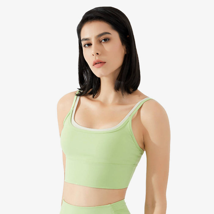 SALE - Fanxy Two Tone Thin Strap Crop Top