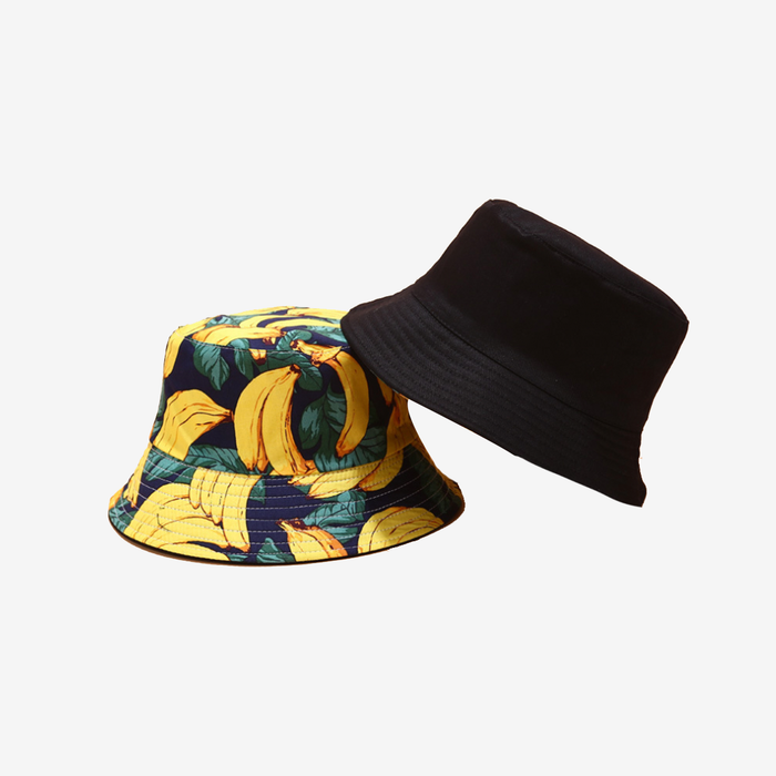 Banana Print Reversible Bucket Hat