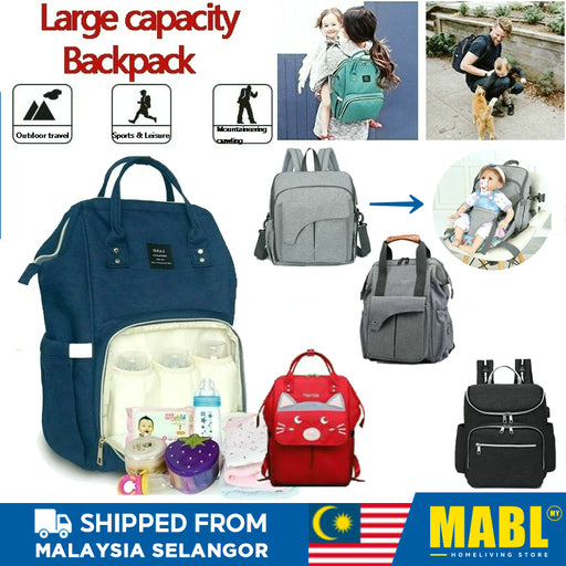 ?In Stock?Women Backpack Fashion Beg Sekolah Mommy bag Korean Perempuan Waterproof Student High Capacity Lady Computer Backpack Kawaii Girl College Backpack Travel Bag