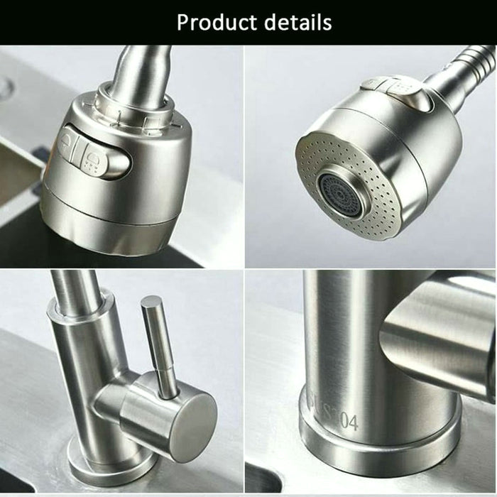 Kitchen Basin Tap Available Faucet 304  Stainless SteelSink Water Tap  Mixing Taps Available360°Swivel Pull Out Faucet Tap Sensor