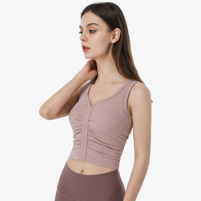 SALE - JagaBall Front Ruched Crop Top