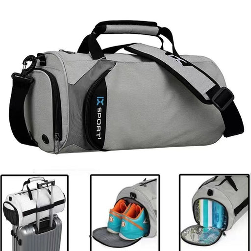 Fashion Fitness Bag IX Fitness Sport Bag Gym Messenger Beg with Shoes Compartment Waterproof Travel Sling Shoulder Duffel Bag Travel Duffel Bag Overnight Bag for Women and Men