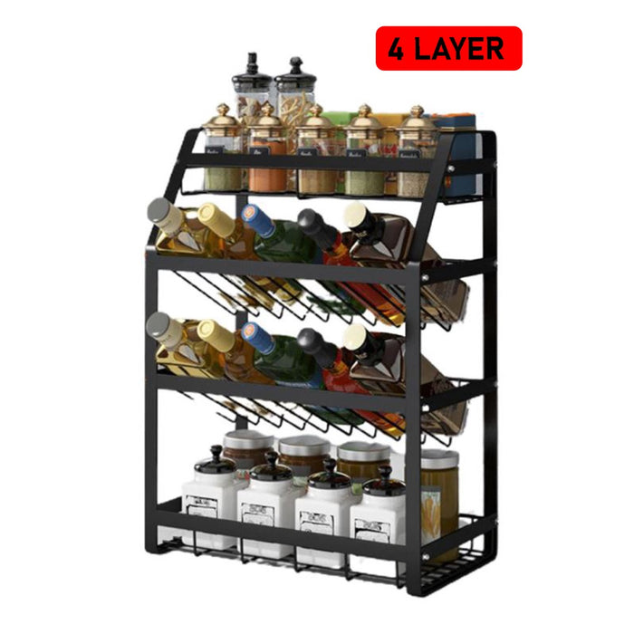 [In Stock] Kitchen Rack Microwave Rack Adjustable Storage Rack Kitchen Organizer Rak Dapur Kitchen Cabinet Spice Rack