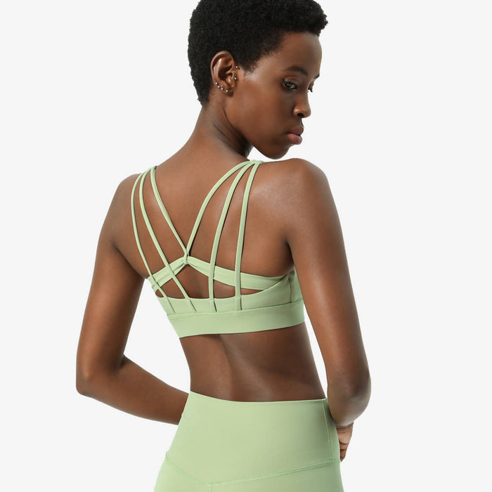 SALE - Iron Fairy Back Caged Strappy Sports Bra